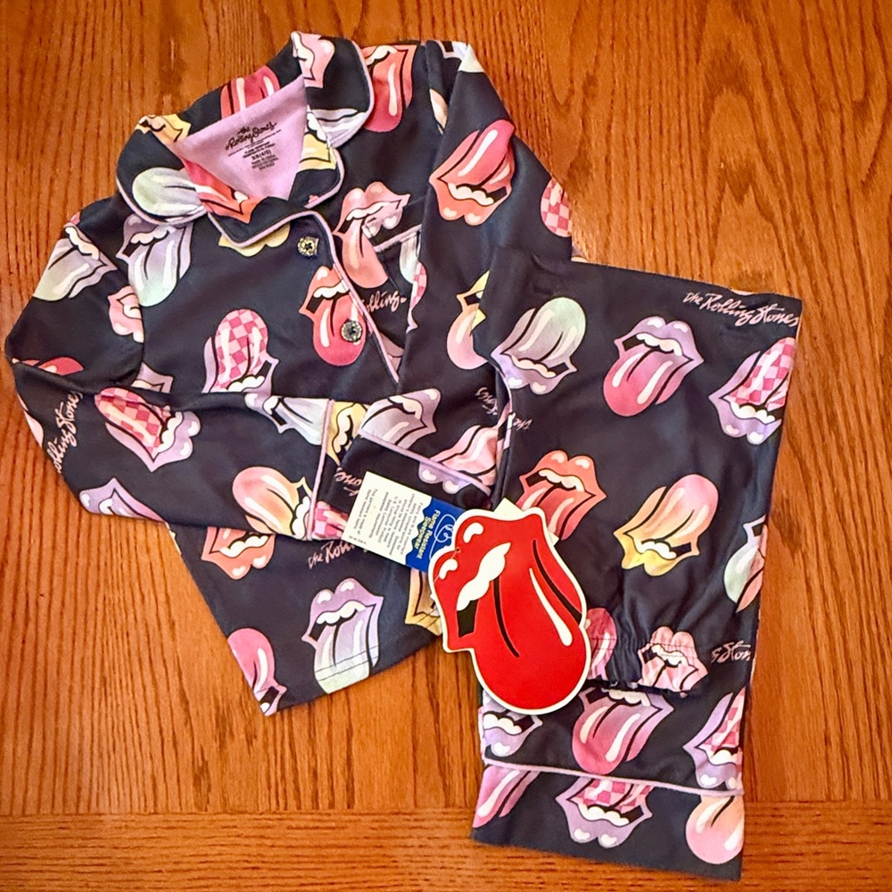 The‎ Rolling Stones Girls Graphic Pajama Set - NWT